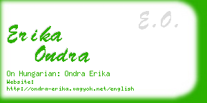 erika ondra business card